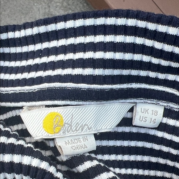 Boden Navy and White Striped Top - Picture 2 of 5